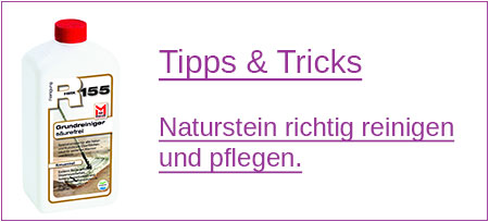 Naturstein richtig reinigen und pflegen