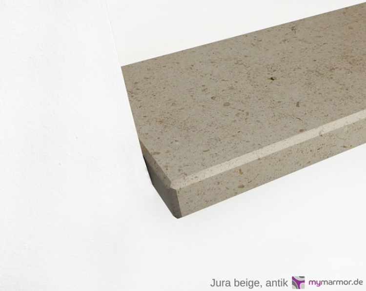 Kantenansicht Jura beige antik
