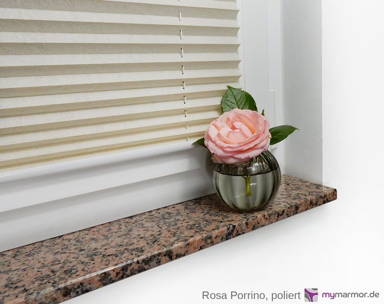 Preview: Fensterbank Rosa Porrino, poliert
