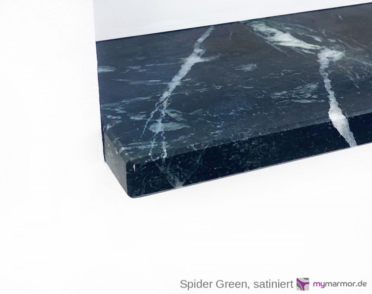 Kantenansicht Spider green satiniert