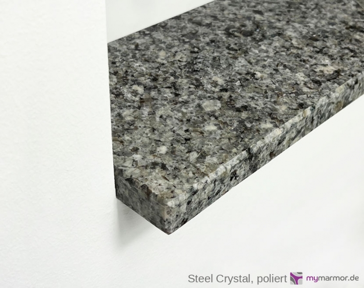 Kantenansicht Steel Crystal, poliert