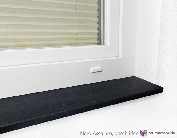 Fensterbank Nero assoluto, geschliffen