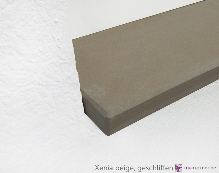 Kantenansicht Xenia beige, geschliffen