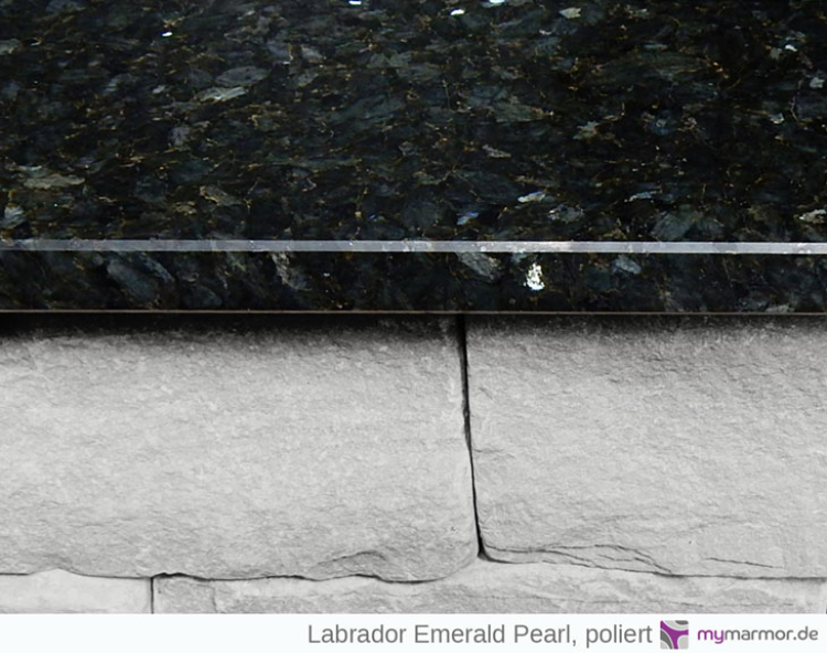 Mauerabdeckung Labrador emerald pearl, poliert