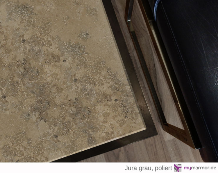 Preview: Tischplatte Jura grau, poliert