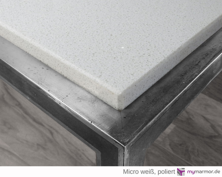 TIschplatte Micro Weiss poliert