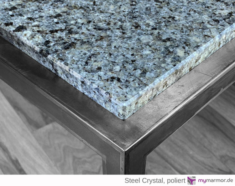 Tischplatte Steel Crystal poliert