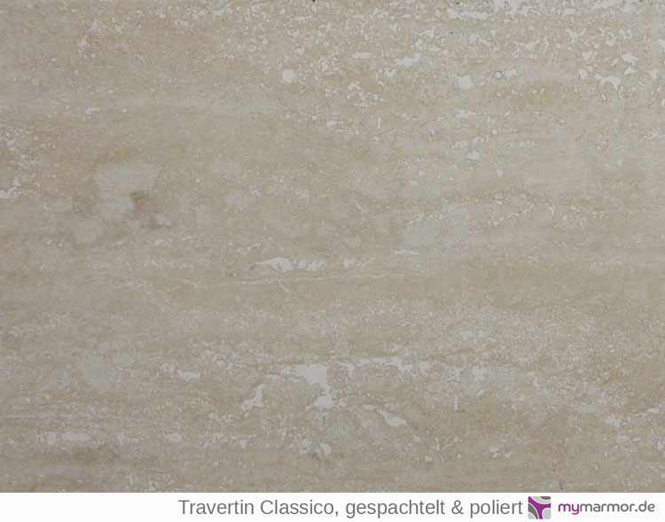 Preview: Tischplatte Travertin Classico gespachtelt