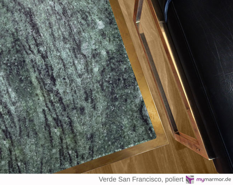 Preview: Tischplatte Verde San Francisco, poliert