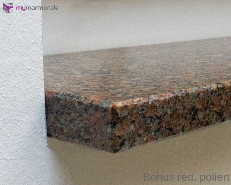 Ansicht Granitplatte Bohus red, poliert