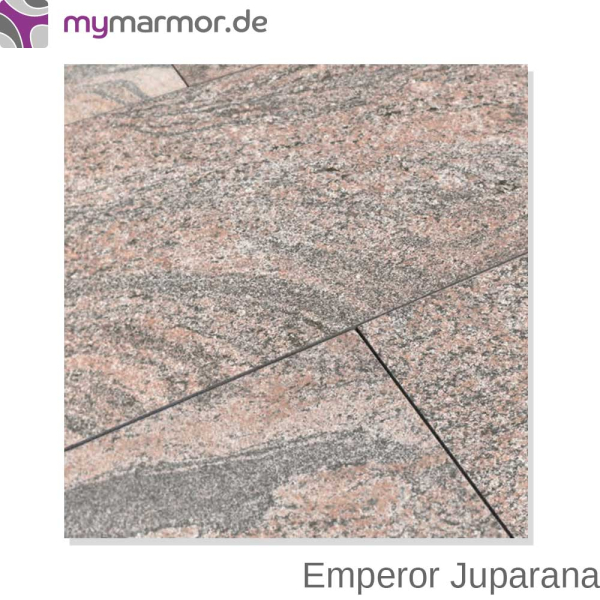 Verlegebeispiel EMPEROR® Juparana Bodenplatte 80x40x2 cm