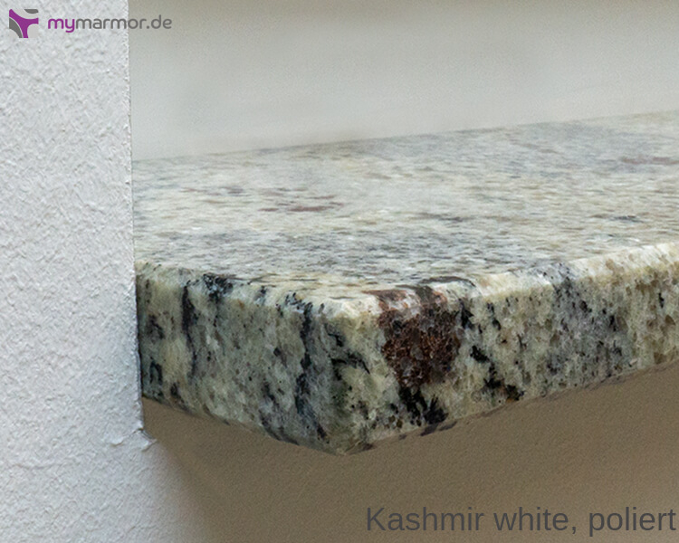 Preview: Ansicht Granitplatte Kashmir white, poliert