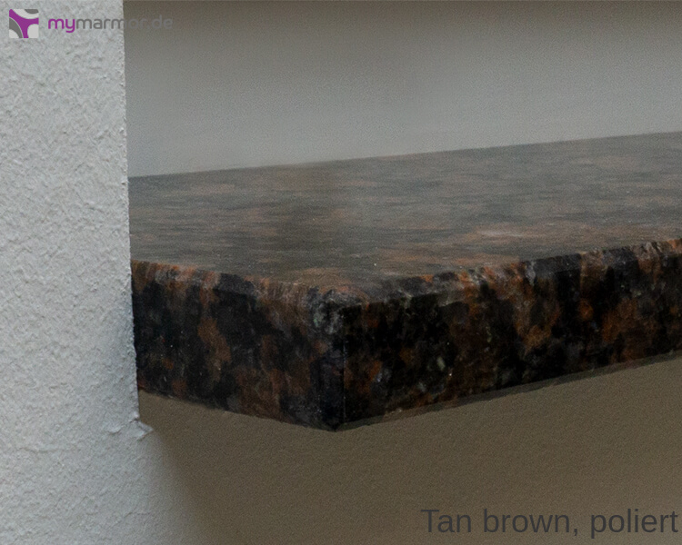 Ansicht Granitplatte Tan brown, poliert