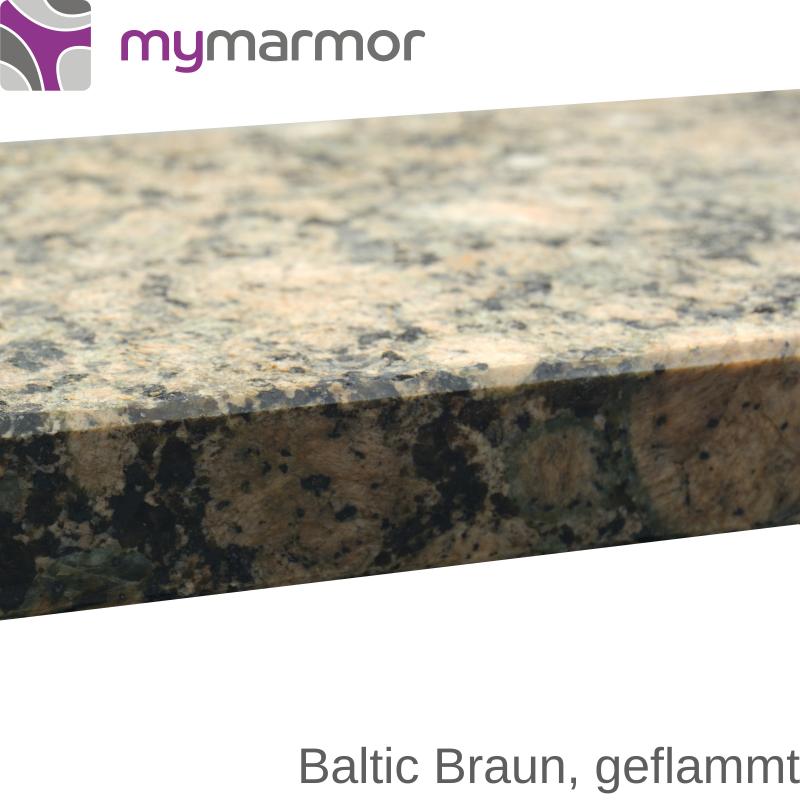 Kantenansicht Baltic braun, geflammt Kantenansicht Baltic braun, geflammt