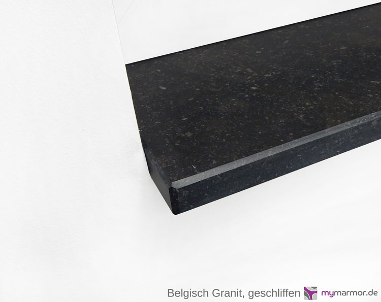 Ansicht Kante, Belgisch Granit, geschliffen