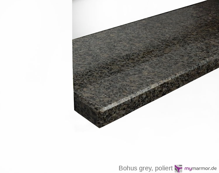 Kantenansicht Bohus grey, poliert Kantenansicht Bohus grey, poliert