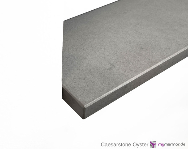 Kantenansicht Caesarstone Oyster, poliert Kantenansicht Caesarstone Oyster, poliert