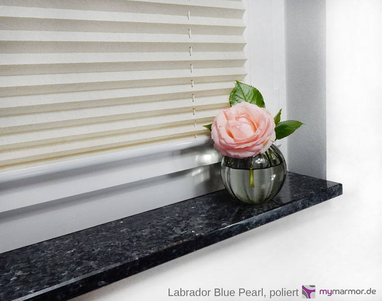 Fensterbank Labrador blue pearl, poliert