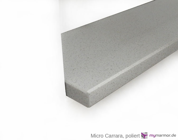 Kantenansicht Micro Carrara, poliert