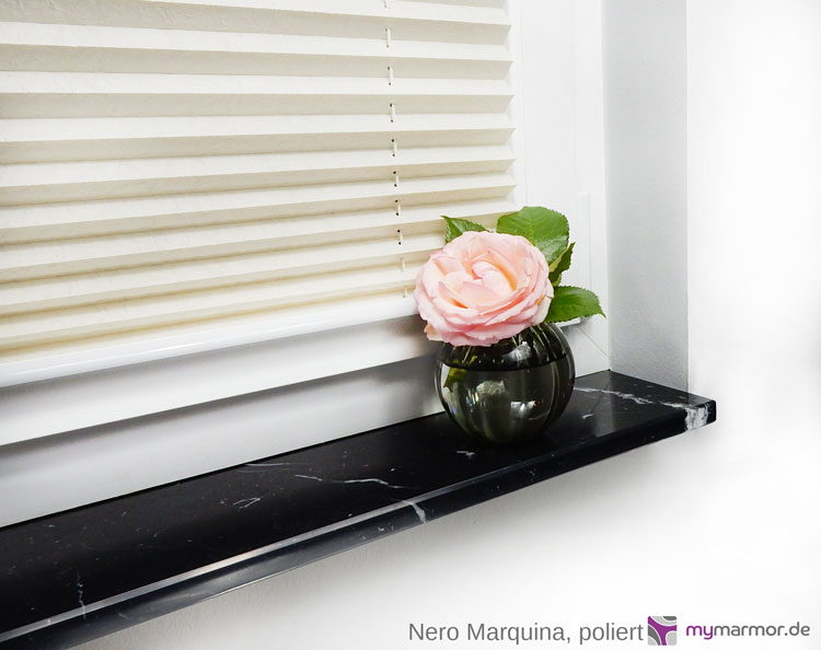 Fensterbank Nero Marquina, poliert