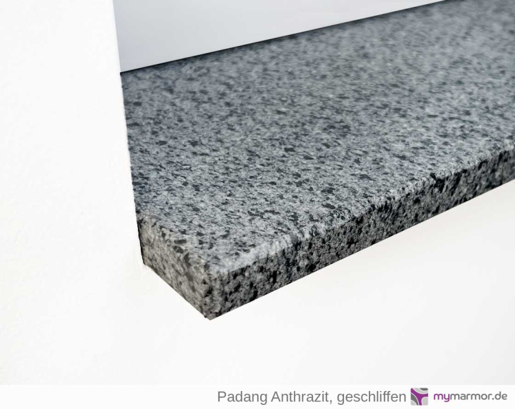 Kantenansicht Padang Anthrazit, geschliffen
