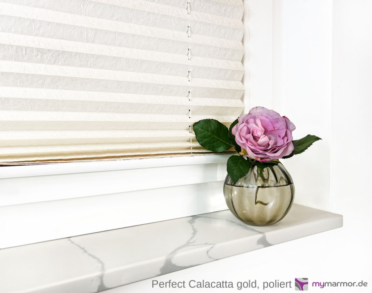 Ansicht Perfect Calacatta - Gold Fensterbank Ansicht Perfect Calacatta - Gold Fensterbank