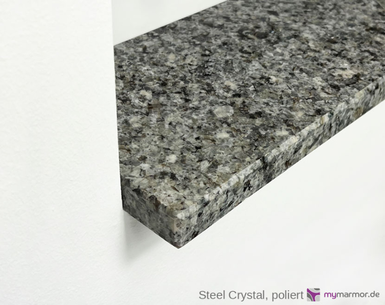 Kantenansicht Steel Crystal, poliert Kantenansicht Steel Crystal, poliert