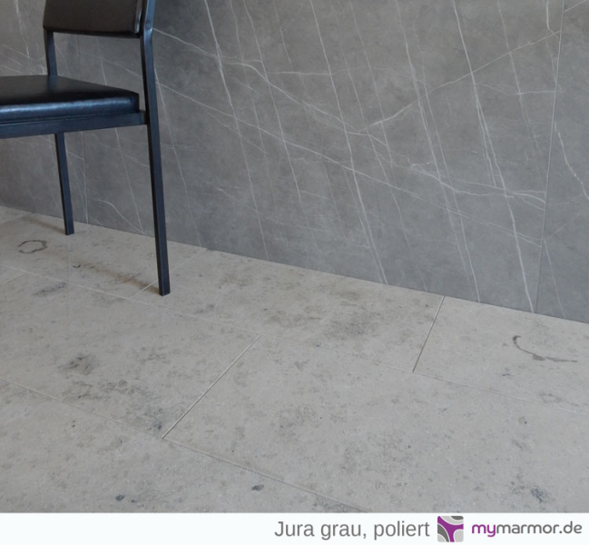 Beispiel Fliese Jura grau, poliert