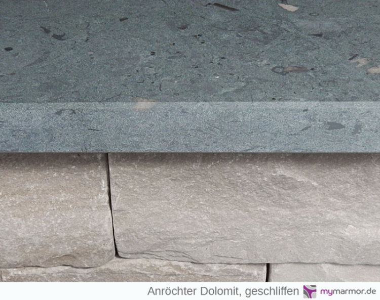 Mauerabdeckung Anröchter Dolomit Draufsicht Mauerabdeckung Anröchter Dolomit Draufsicht