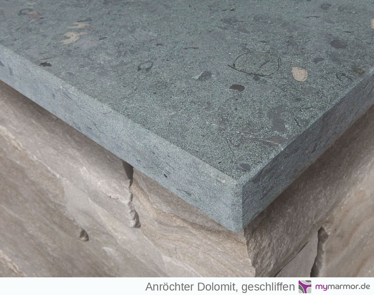 Ansicht Anröchter Dolomit Mauerabdeckung Ansicht Anröchter Dolomit Mauerabdeckung