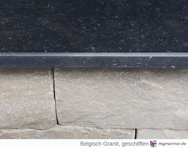 Mauerabdeckung Belgisch Granit, geschliffen