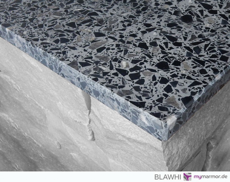 Ansicht BLAWHI, geschliffen  Mauerabdeckung