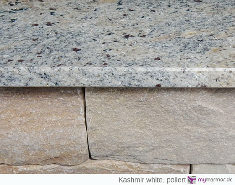 Mauerabdeckung Kashmir white, poliert