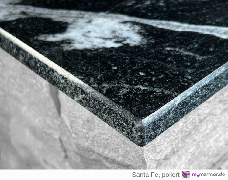 Kantenansicht Mauerabdeckung Santa Fe, poliert