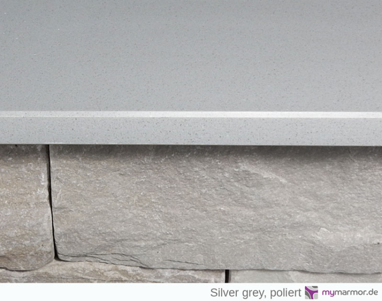 Mauerabdeckung Silver grey, poliert