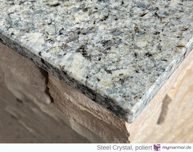 Kantenansicht Steel Crystal poliert Kantenansicht Steel Crystal poliert
