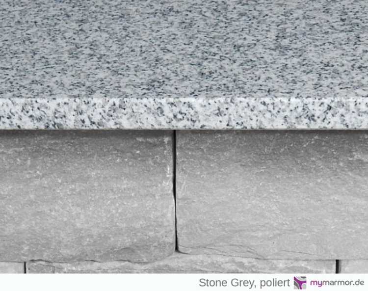 Mauerabdeckung Stone grey, poliert