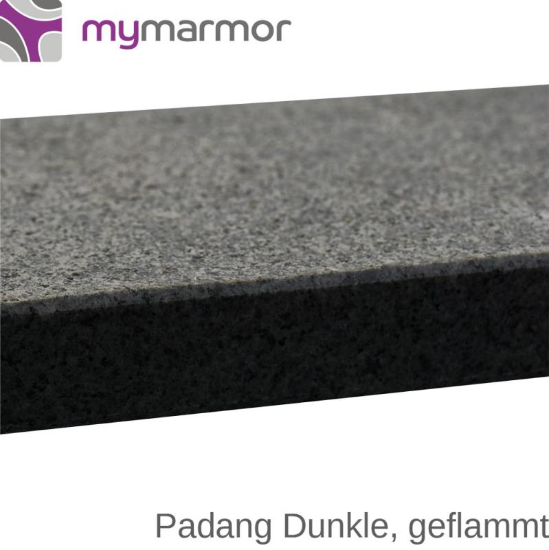 Kantenansicht Padang dunkel, geflammt Kantenansicht Padang dunkel, geflammt
