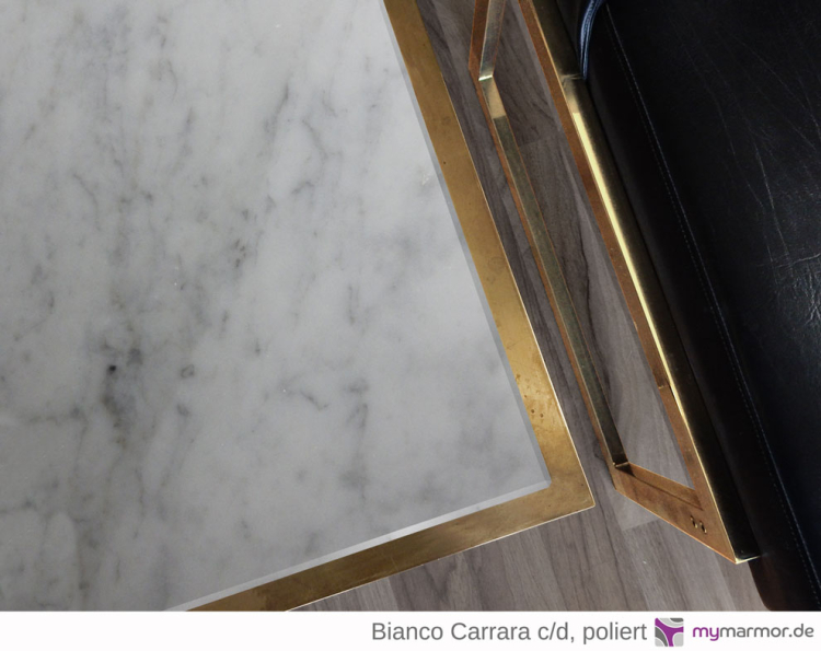 Tischplatte Bianco Carrara c/d poliert