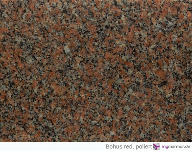 Tischplatte Bohus red, poliert