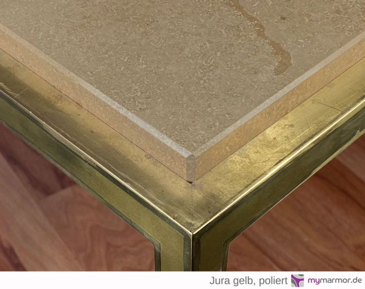 Tischplatte Jura gelb poliert