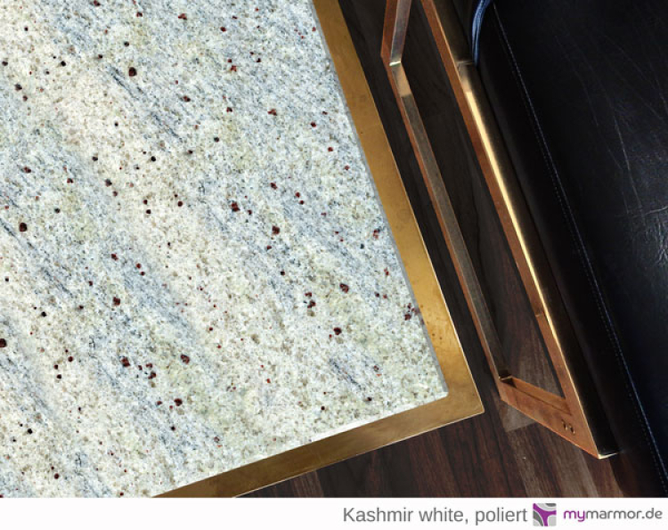 Tischplatte, Kashmir white, poliert