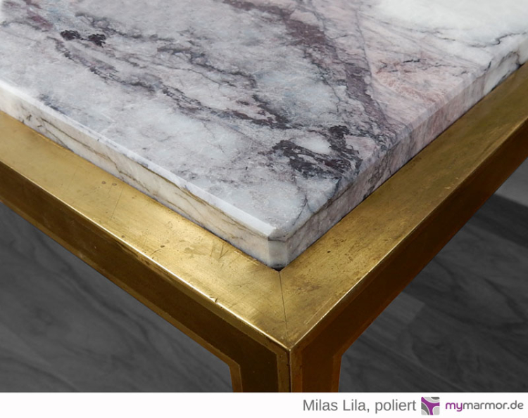 Tischplatte Milas lila poliert