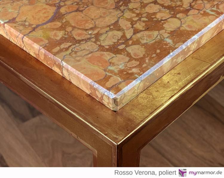 Tischplatte Rosso Verona poliert