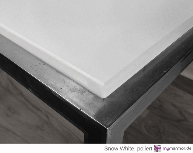 Tischplatte Snow White poliert Tischplatte Snow White poliert