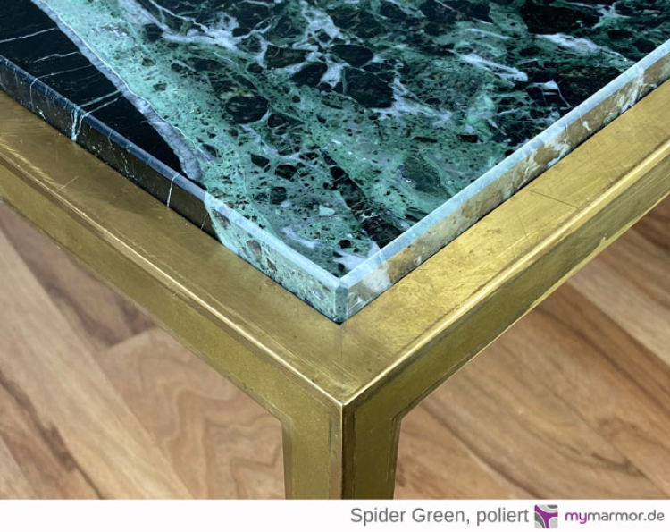 Tischplatte Spider Green poliert
