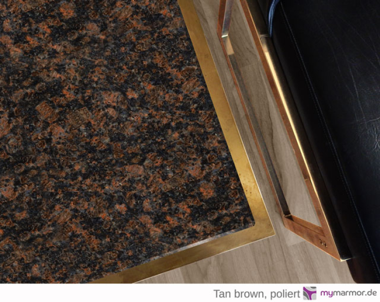 Tischplatte Tan brown, poliert Tischplatte Tan brown, poliert