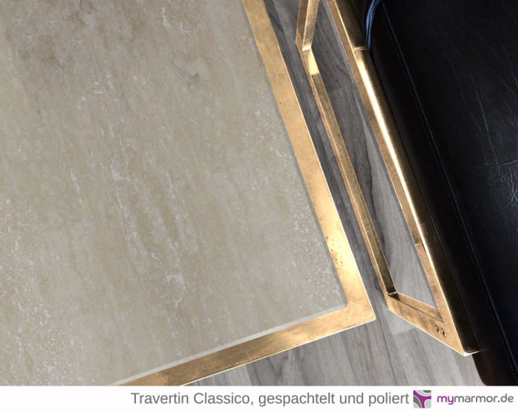 Tischplatte Travertin Classico poliert