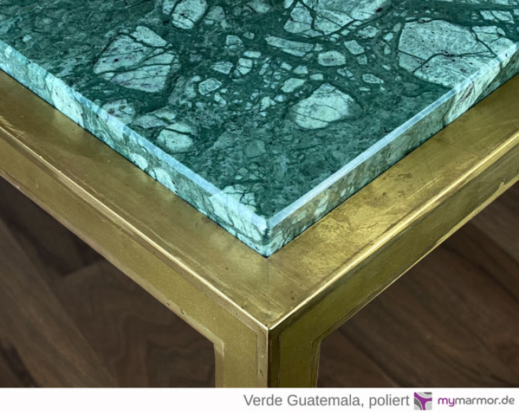 Tischplatte Verde Guatemala poliert