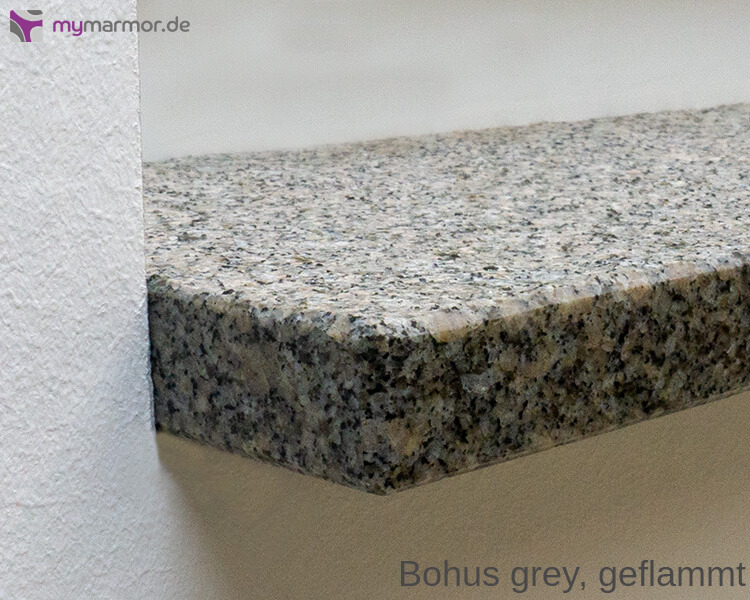 Ansicht Granitplatte, Bohus grey, geflammt